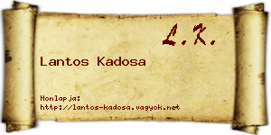 Lantos Kadosa névjegykártya